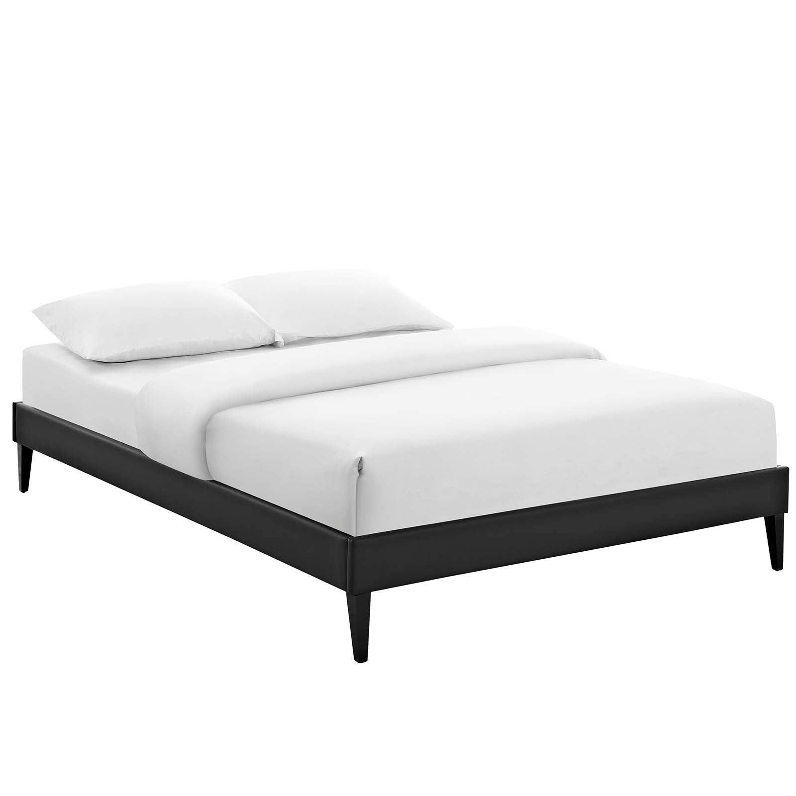Modway Tessie Queen Vinyl Bed Frame with Squared Tapered Legs FredCo