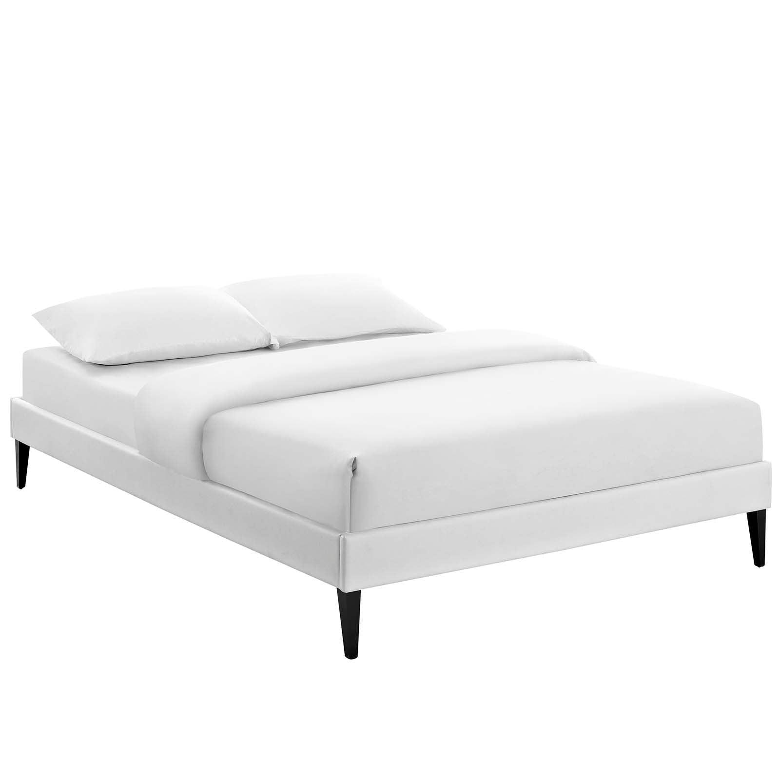 Modway Tessie Queen Vinyl Bed Frame with Squared Tapered Legs FredCo