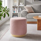 Modway Tilden 16" Round Sherpa Upholstered Ottoman FredCo