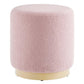 Modway Tilden 16" Round Sherpa Upholstered Ottoman FredCo