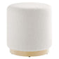 Modway Tilden 16" Round Sherpa Upholstered Ottoman FredCo