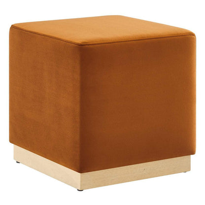 Modway Tilden 17" Square Performance Velvet Upholstered Ottoman FredCo