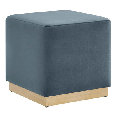 Modway Tilden 17" Square Performance Velvet Upholstered Ottoman FredCo