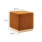 Modway Tilden 17" Square Performance Velvet Upholstered Ottoman FredCo