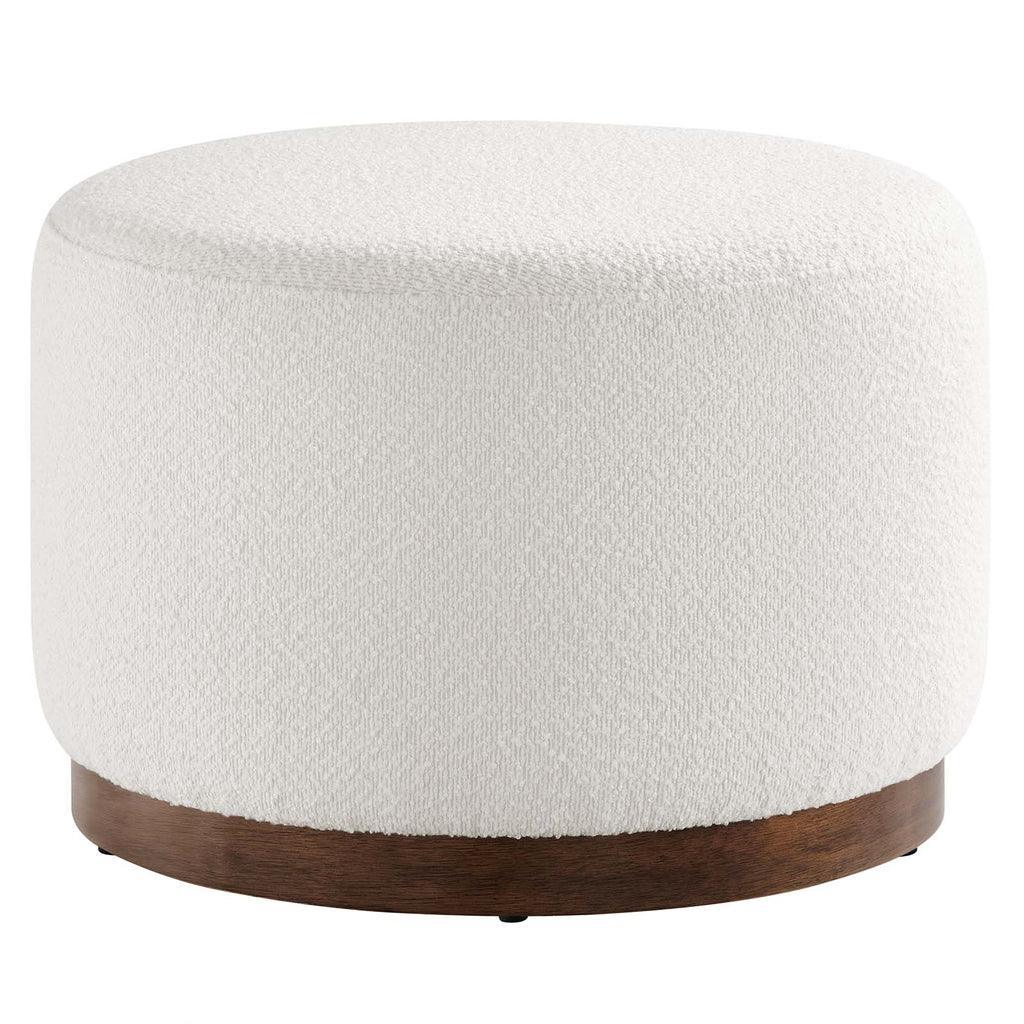 Modway Tilden Large 23" Round Boucle Upholstered Ottoman FredCo