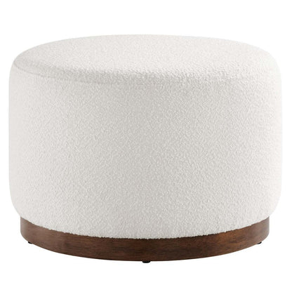 Modway Tilden Large 23" Round Boucle Upholstered Ottoman FredCo
