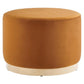 Modway Tilden Large 23" Round Performance Velvet Upholstered Ottoman FredCo