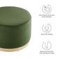 Modway Tilden Large 23" Round Performance Velvet Upholstered Ottoman FredCo