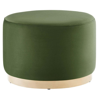 Modway Tilden Large 23" Round Performance Velvet Upholstered Ottoman FredCo
