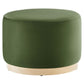 Modway Tilden Large 23" Round Performance Velvet Upholstered Ottoman FredCo