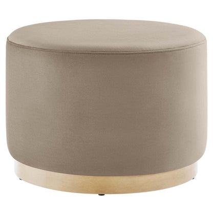 Modway Tilden Large 23" Round Performance Velvet Upholstered Ottoman FredCo