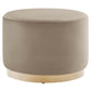 Modway Tilden Large 23" Round Performance Velvet Upholstered Ottoman FredCo
