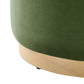 Modway Tilden Large 23" Round Performance Velvet Upholstered Ottoman FredCo
