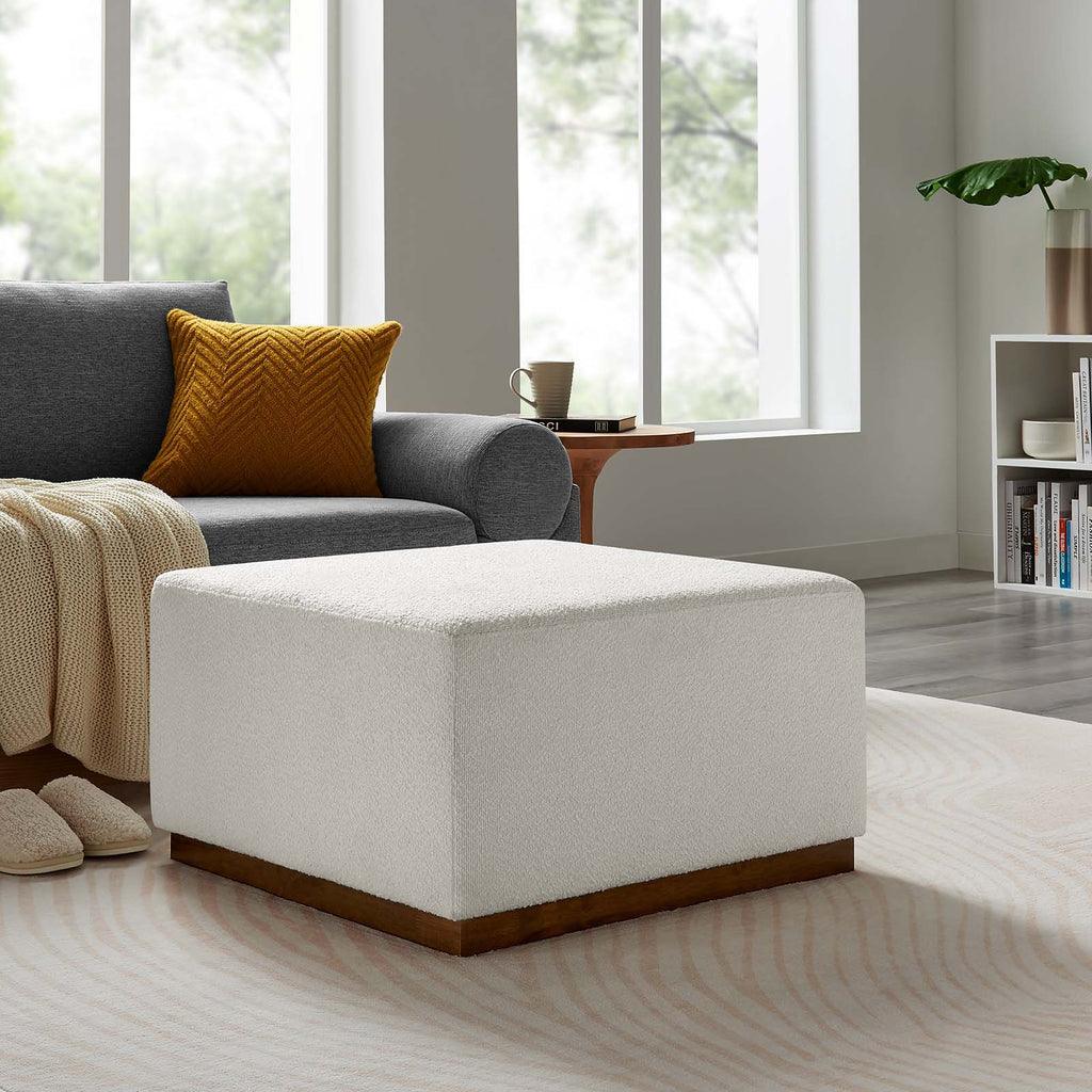 Modway Tilden Large 28" Square Boucle Upholstered Ottoman FredCo