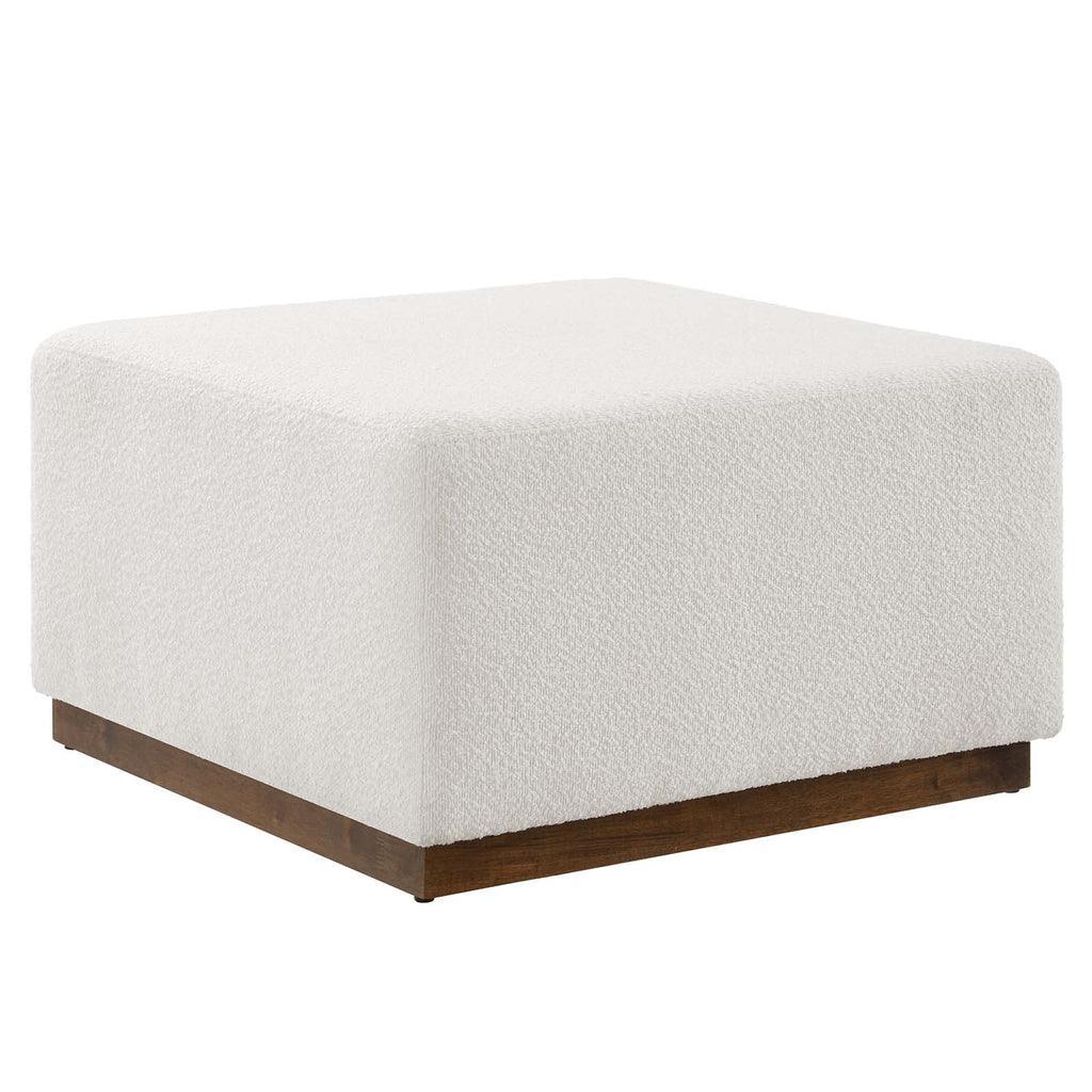 Modway Tilden Large 28" Square Boucle Upholstered Ottoman FredCo