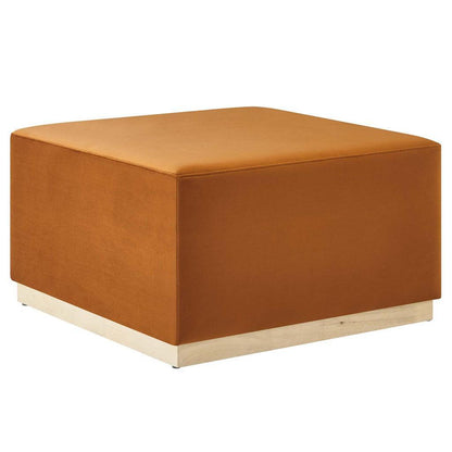 Modway Tilden Large 28" Square Performance Velvet Upholstered Ottoman FredCo
