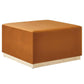 Modway Tilden Large 28" Square Performance Velvet Upholstered Ottoman FredCo