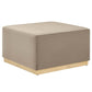 Modway Tilden Large 28" Square Performance Velvet Upholstered Ottoman FredCo