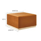 Modway Tilden Large 28" Square Performance Velvet Upholstered Ottoman FredCo