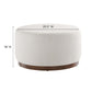 Modway Tilden Large 29" Round Boucle Upholstered Ottoman FredCo
