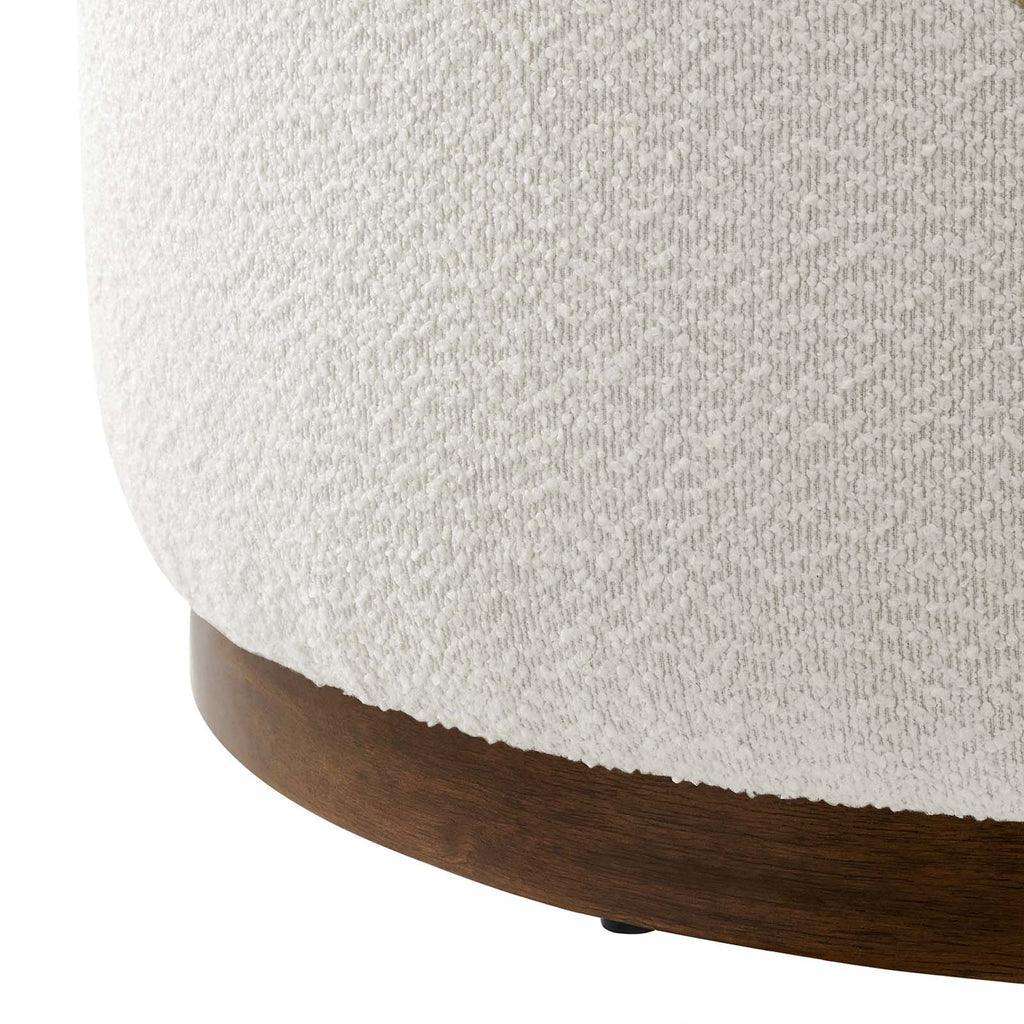 Modway Tilden Large 29" Round Boucle Upholstered Ottoman FredCo