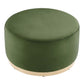 Modway Tilden Large 29" Round Performance Velvet Upholstered Ottoman FredCo