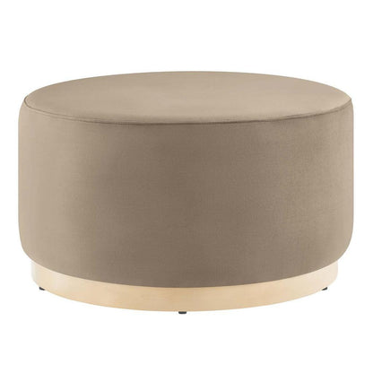 Modway Tilden Large 29" Round Performance Velvet Upholstered Ottoman FredCo