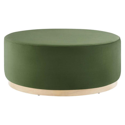 Modway Tilden Large 38" Round Performance Velvet Upholstered Ottoman FredCo