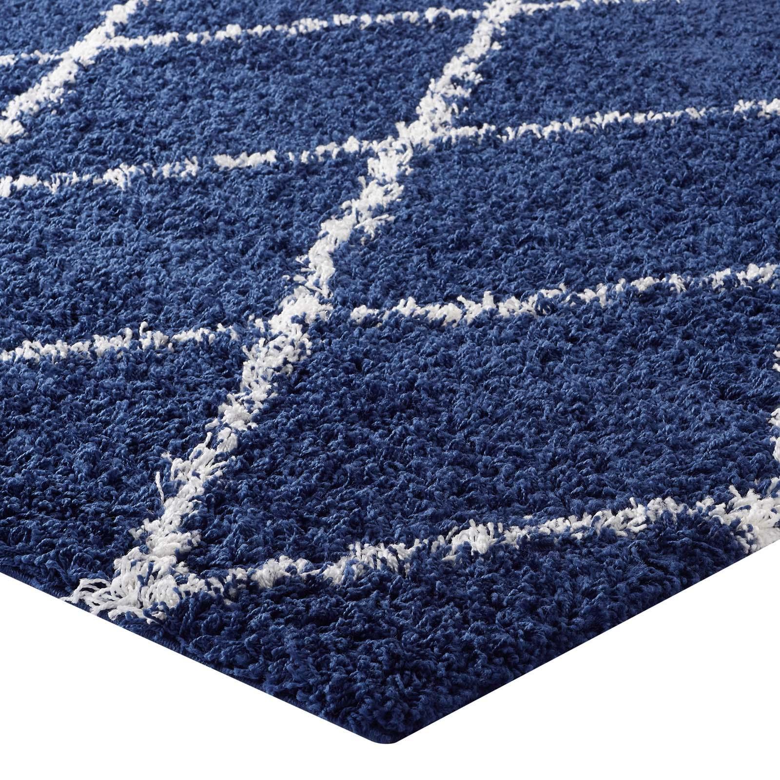 Modway Toryn Diamond Lattice Shag Area Rug FredCo