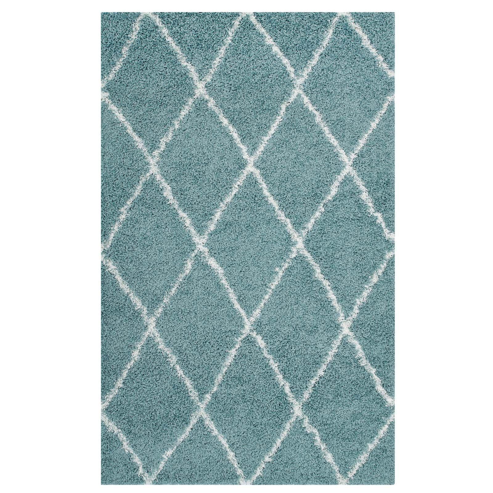 Modway Toryn Diamond Lattice Shag Area Rug FredCo