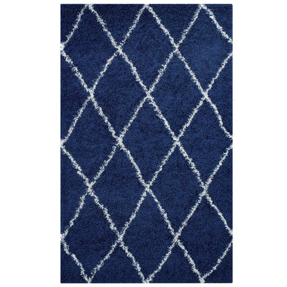 Modway Toryn Diamond Lattice Shag Area Rug FredCo