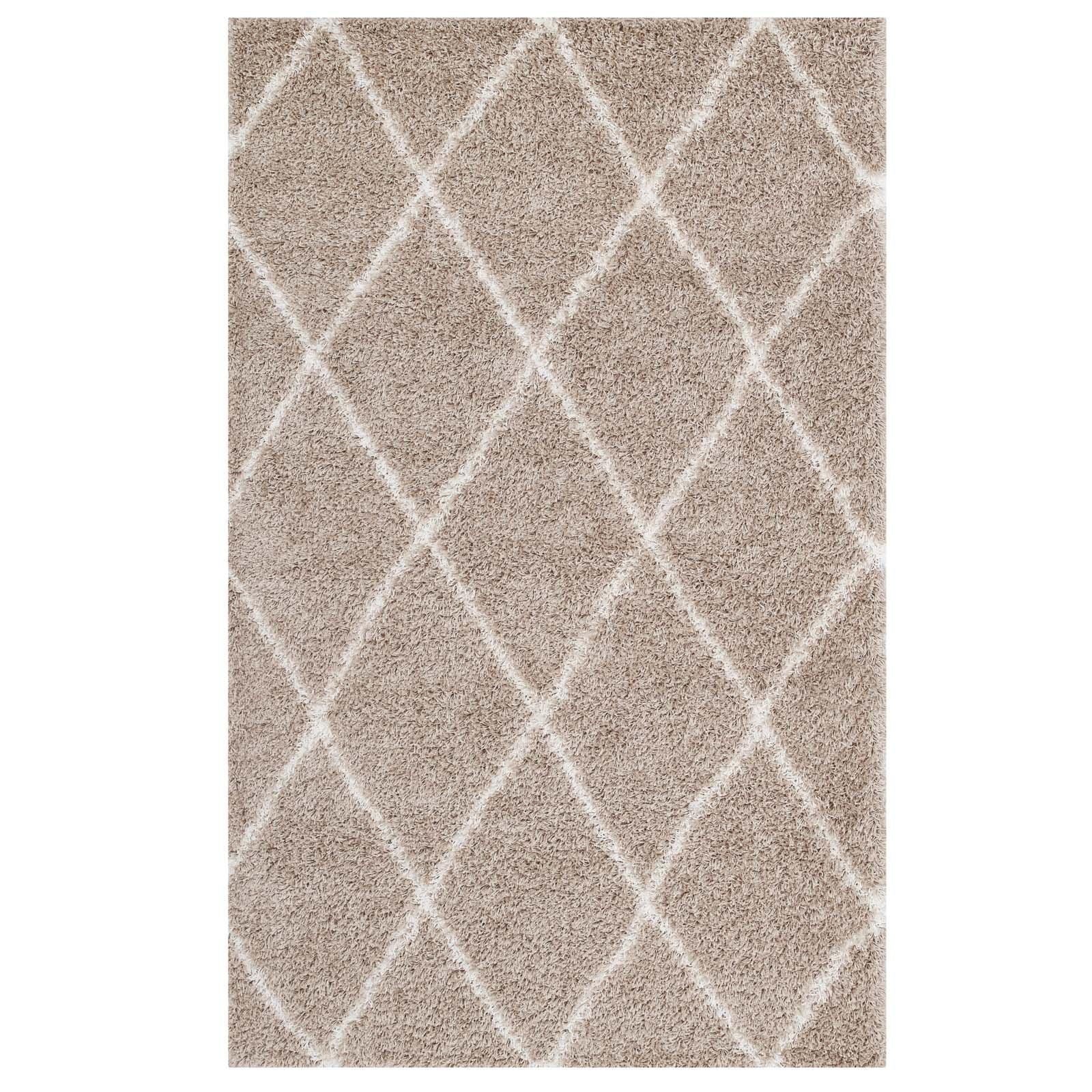 Modway Toryn Diamond Lattice Shag Area Rug FredCo