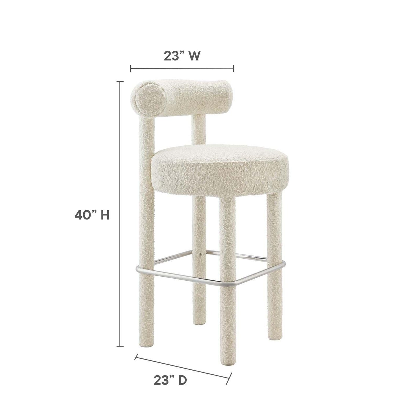 Modway Toulouse Boucle Fabric Bar Stool, EEI-6385 FredCo