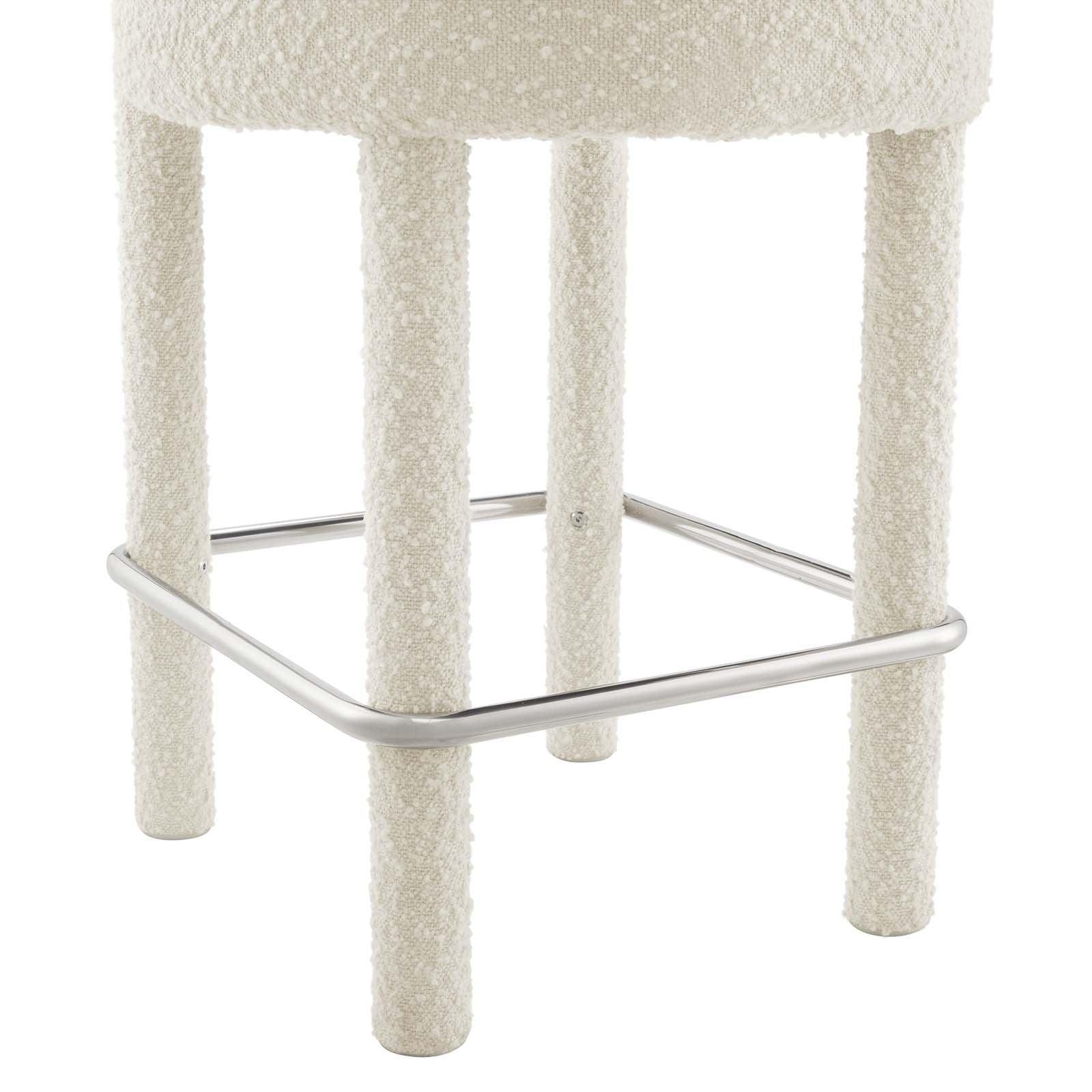 Modway Toulouse Boucle Fabric Counter Stool FredCo