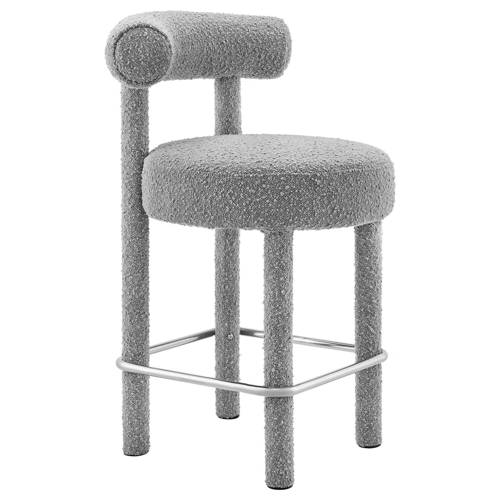 Modway Toulouse Boucle Fabric Counter Stool FredCo