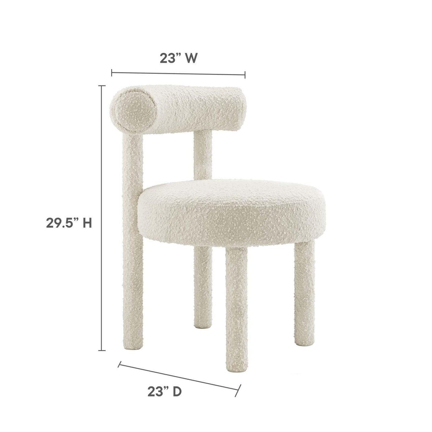 Modway Toulouse Boucle Fabric Dining Chair FredCo