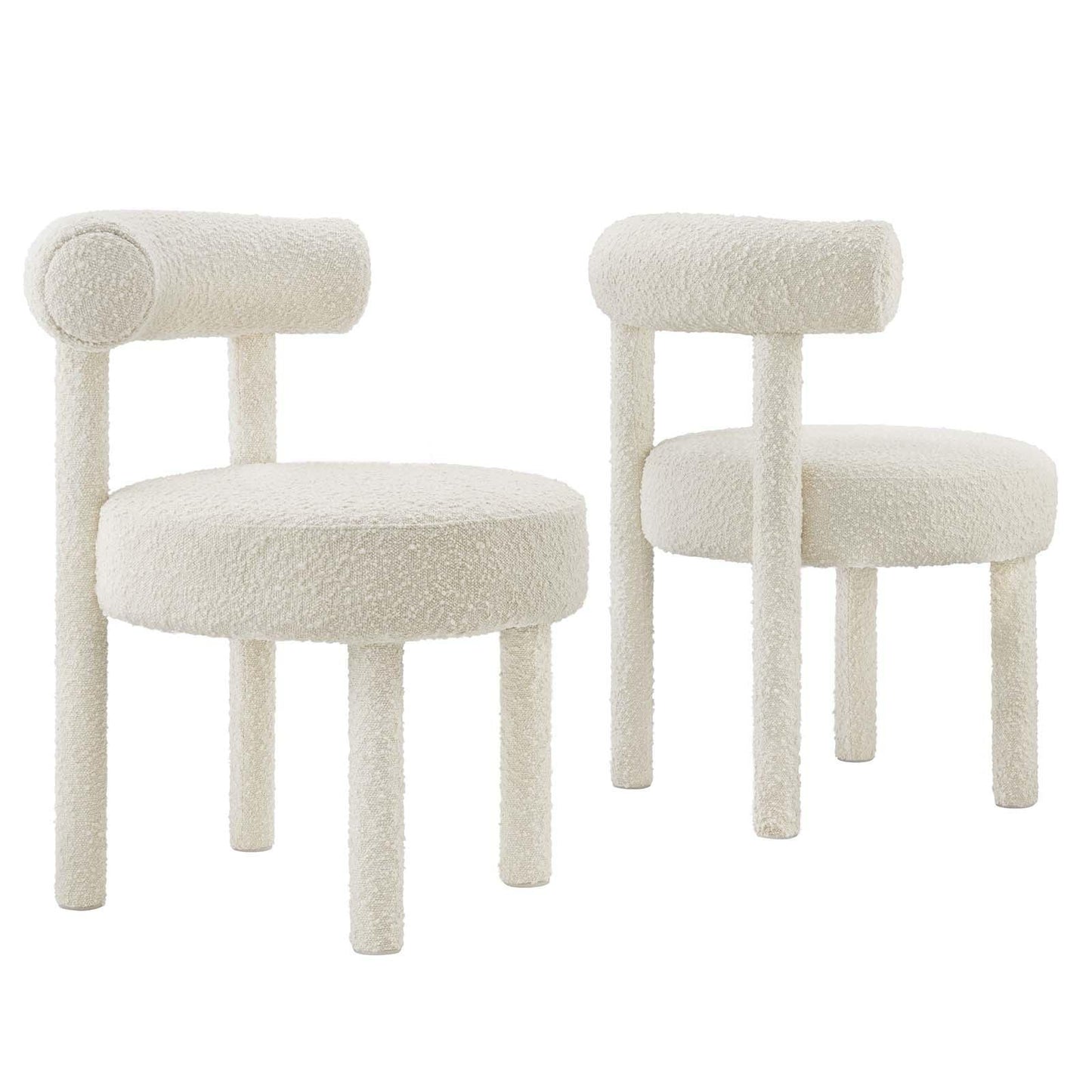 Modway Toulouse Boucle Fabric Dining Chair - Set of 2 FredCo