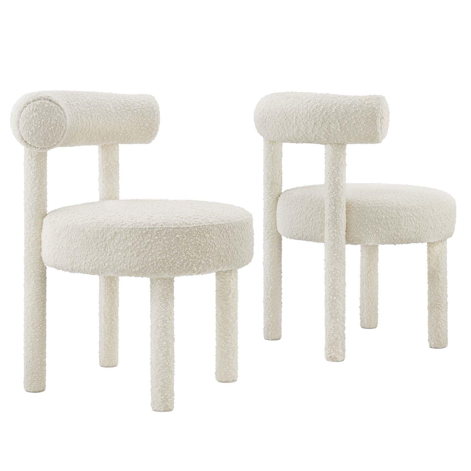 Modway Toulouse Boucle Fabric Dining Chair - Set of 2 FredCo