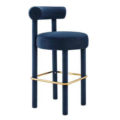 Modway Toulouse Performance Velvet Bar Stool FredCo