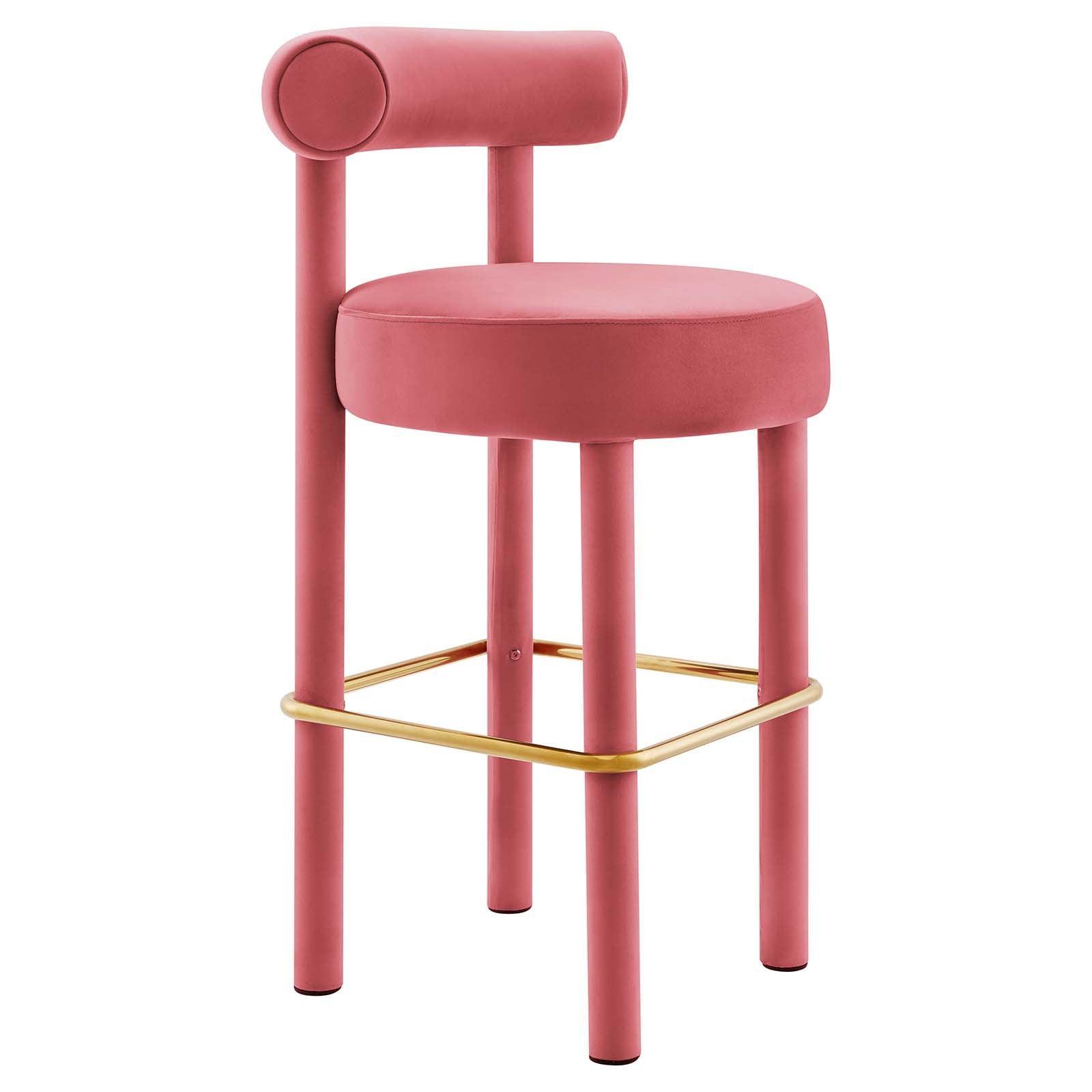 Modway Toulouse Performance Velvet Bar Stool FredCo