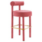 Modway Toulouse Performance Velvet Bar Stool FredCo