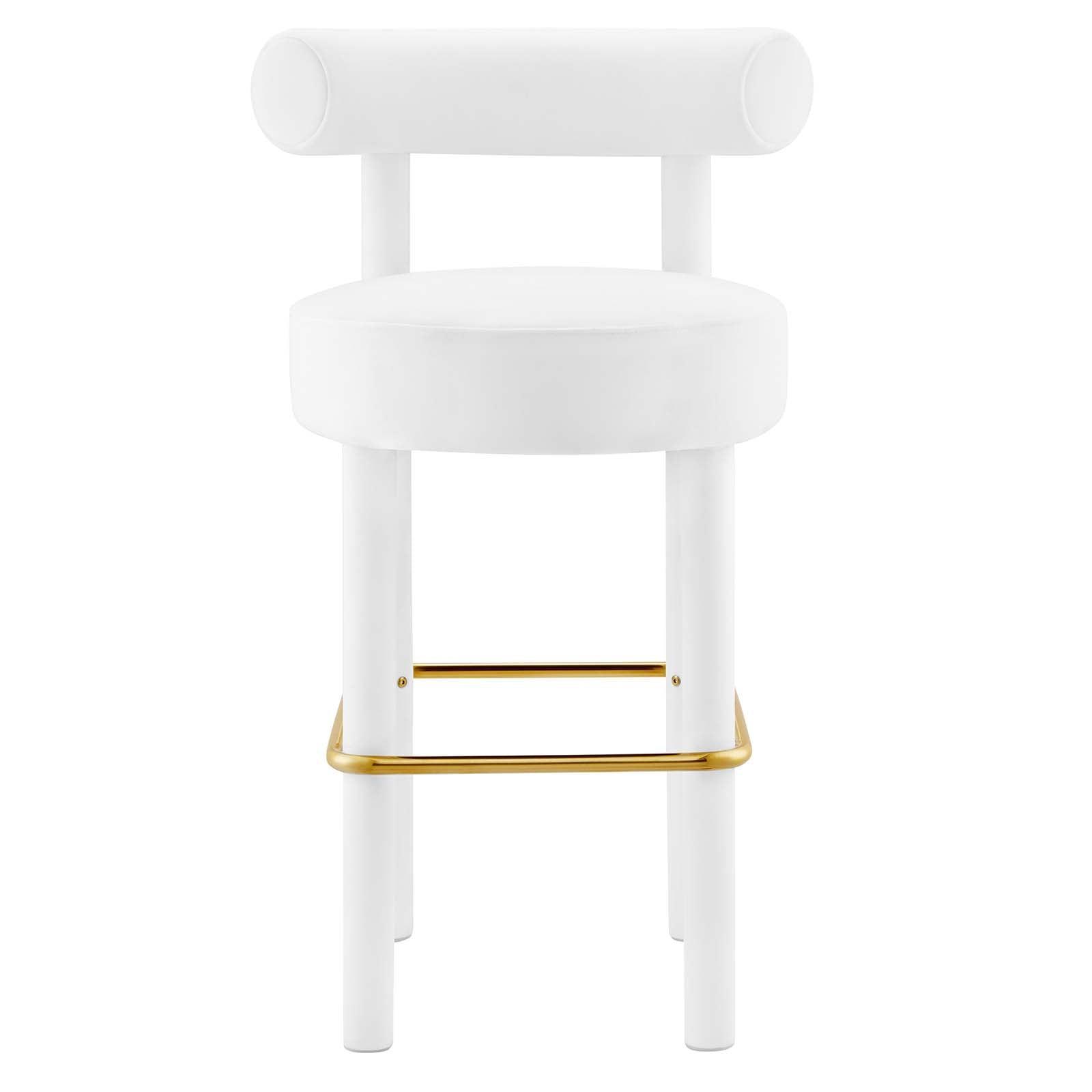 Modway Toulouse Performance Velvet Bar Stool FredCo
