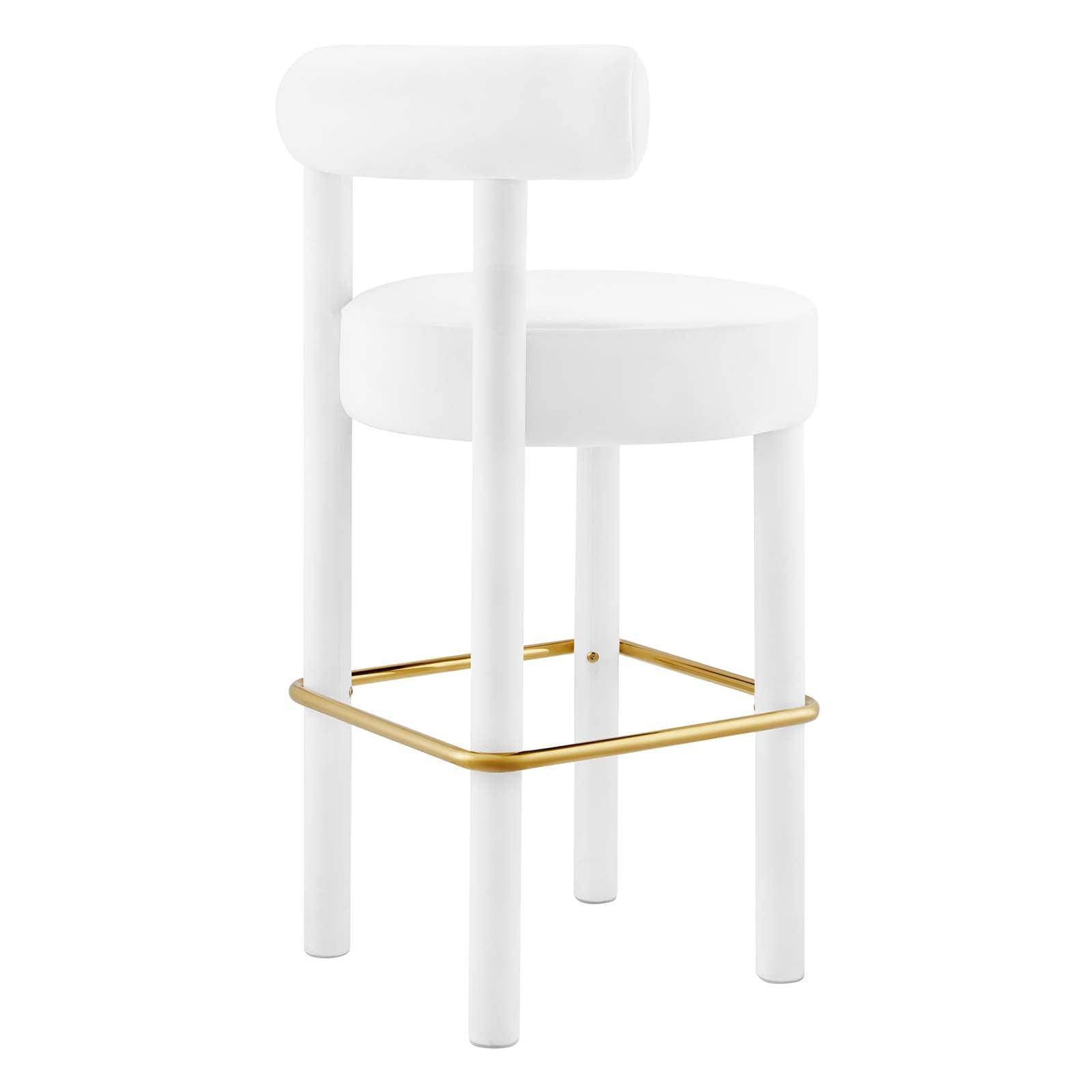 Modway Toulouse Performance Velvet Bar Stool - Set of 2 FredCo