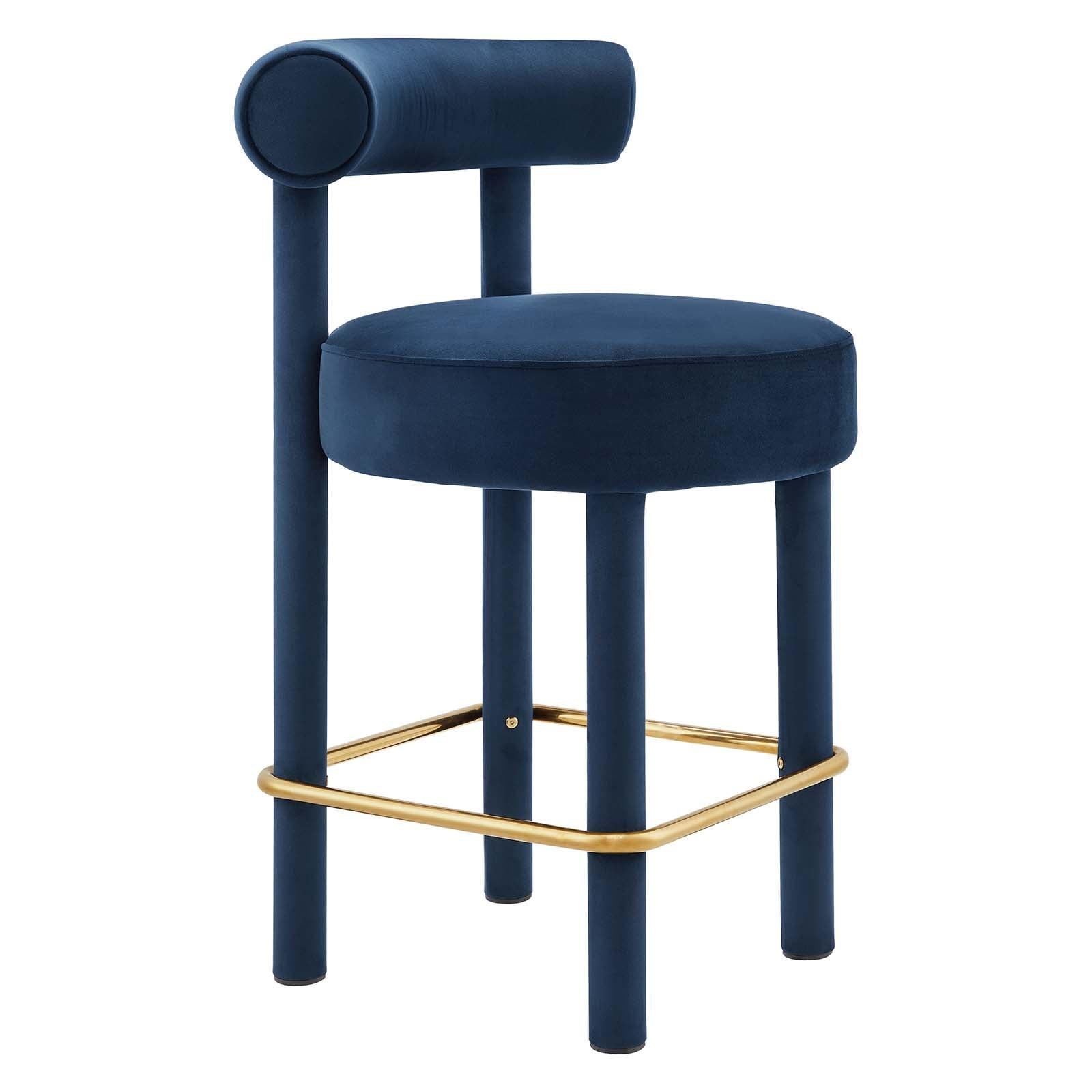 Modway Toulouse Performance Velvet Counter Stool FredCo