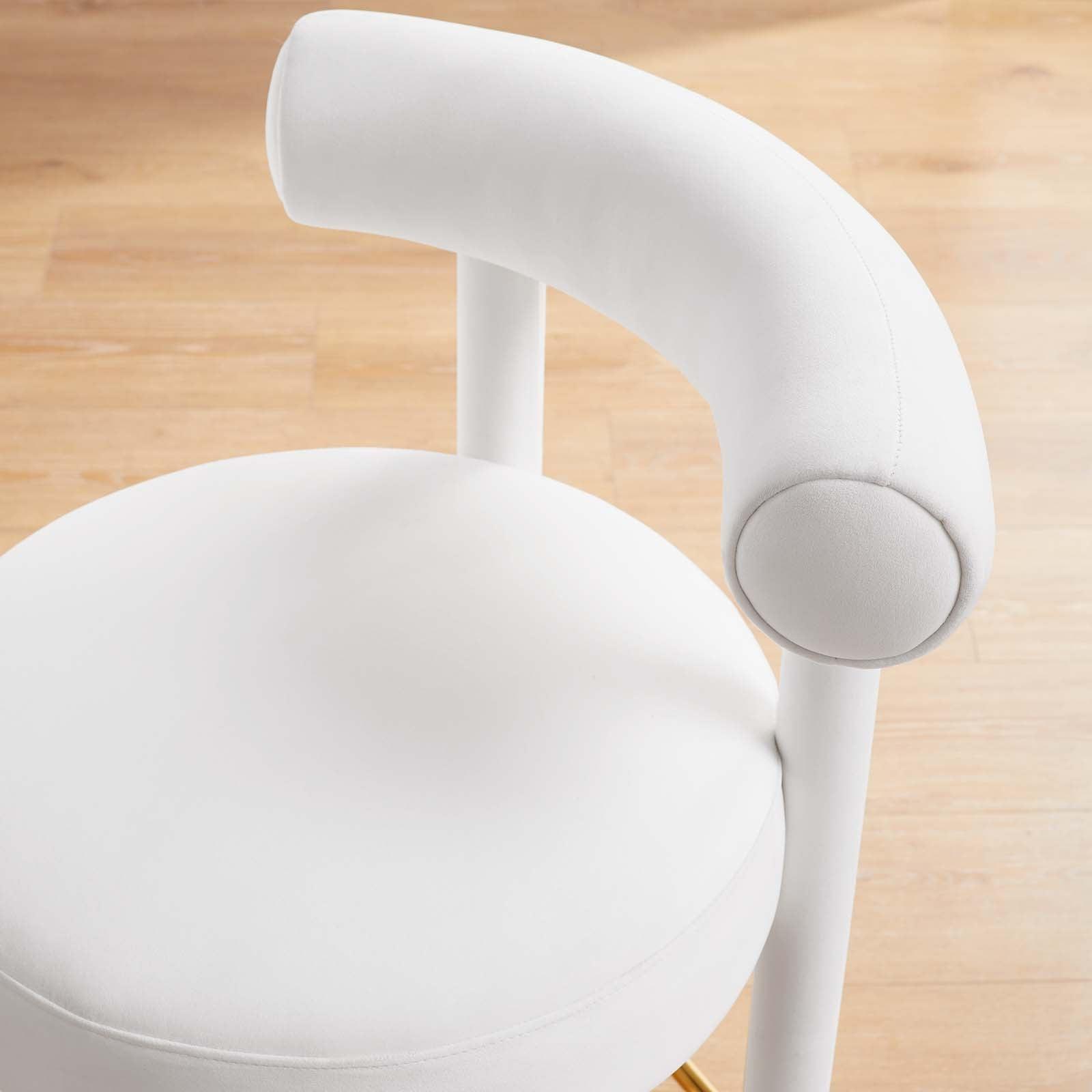 Modway Toulouse Performance Velvet Counter Stool FredCo