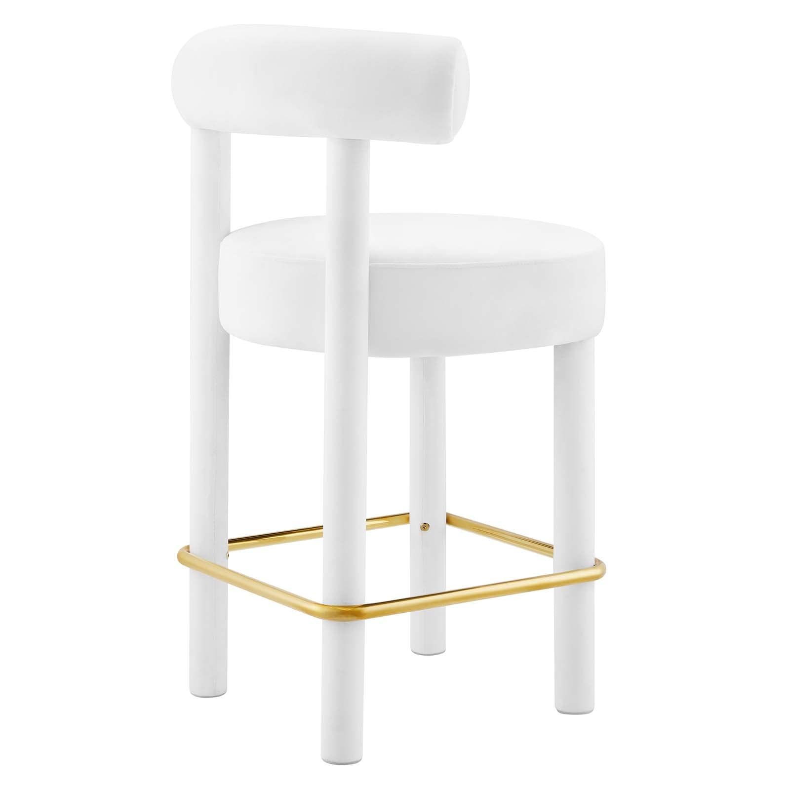 Modway Toulouse Performance Velvet Counter Stool FredCo