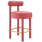 Modway Toulouse Performance Velvet Counter Stool FredCo