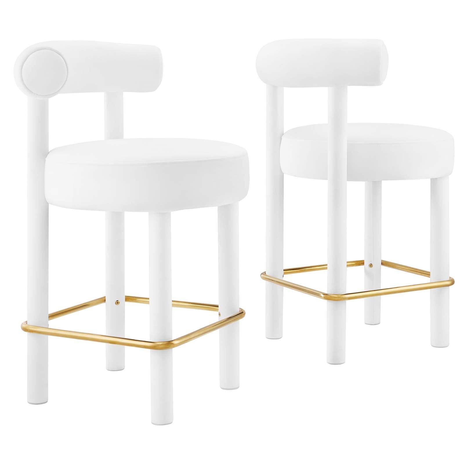 Modway Toulouse Performance Velvet Counter Stool - Set of 2 FredCo