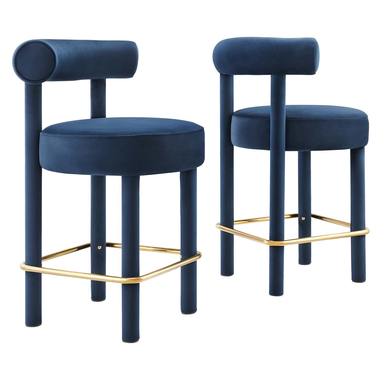 Modway Toulouse Performance Velvet Counter Stool - Set of 2 FredCo