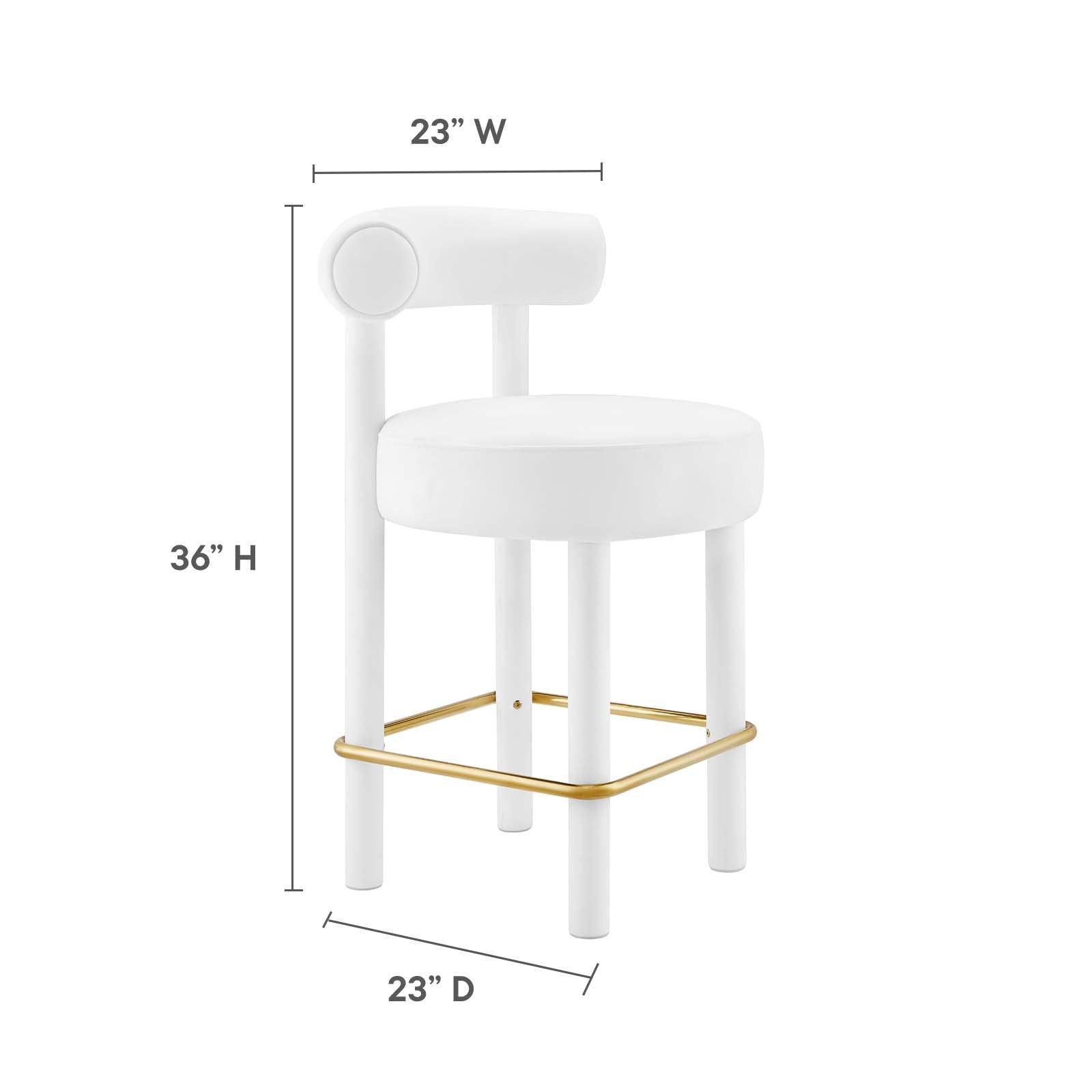 Modway Toulouse Performance Velvet Counter Stool - Set of 2 FredCo